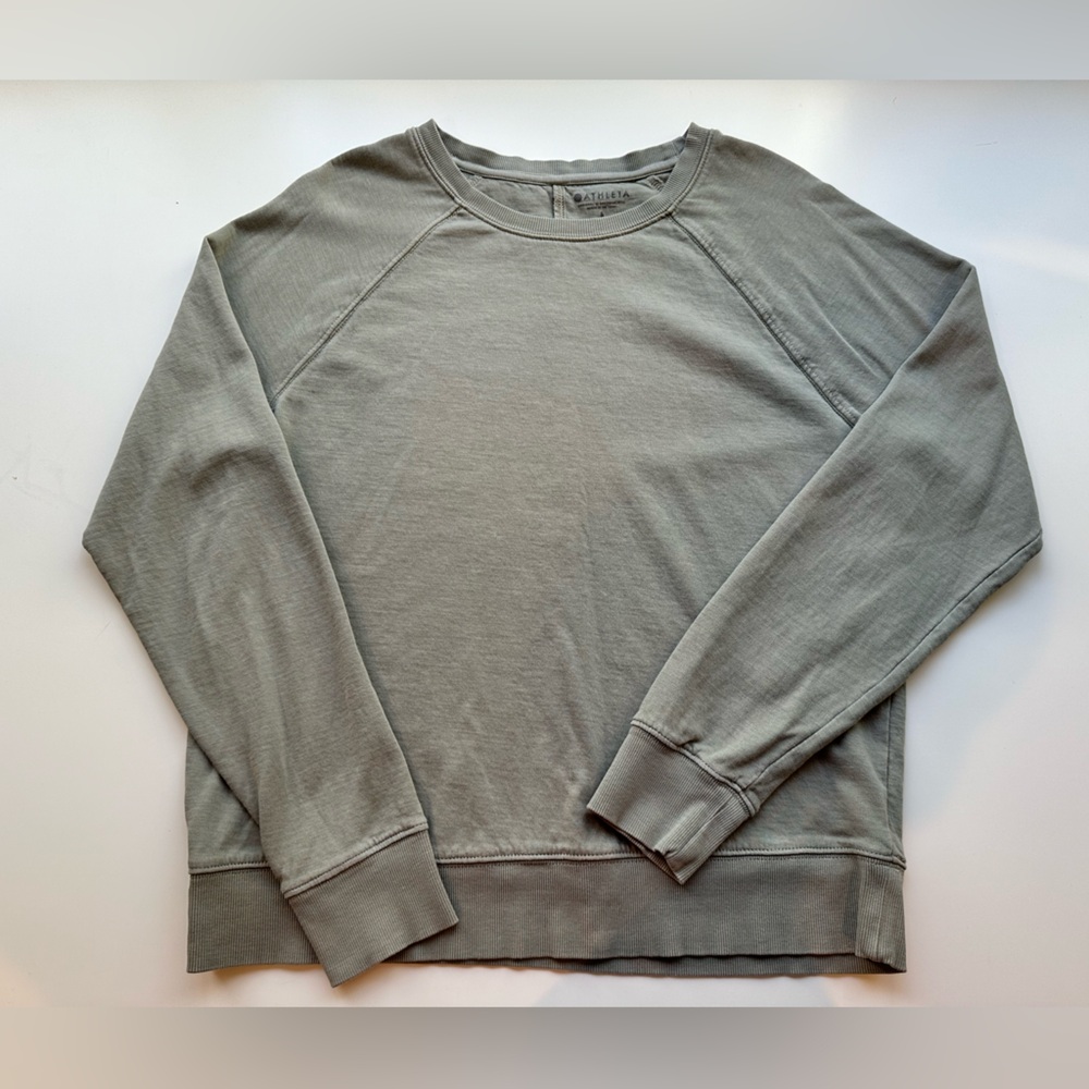 LOFT olive green Subdown sweater, lightweight. Size S.